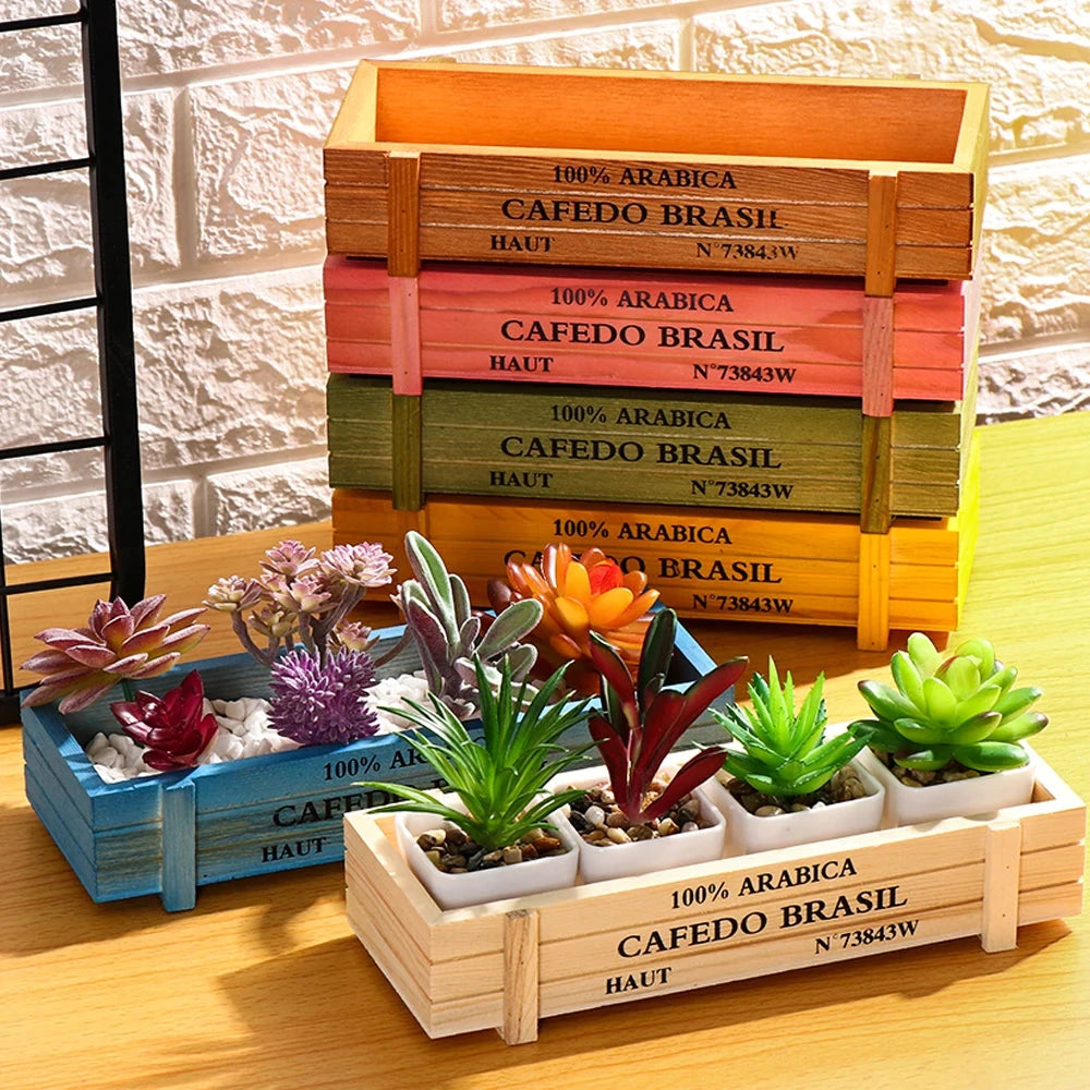 Cache pot en bois Home & Nature 