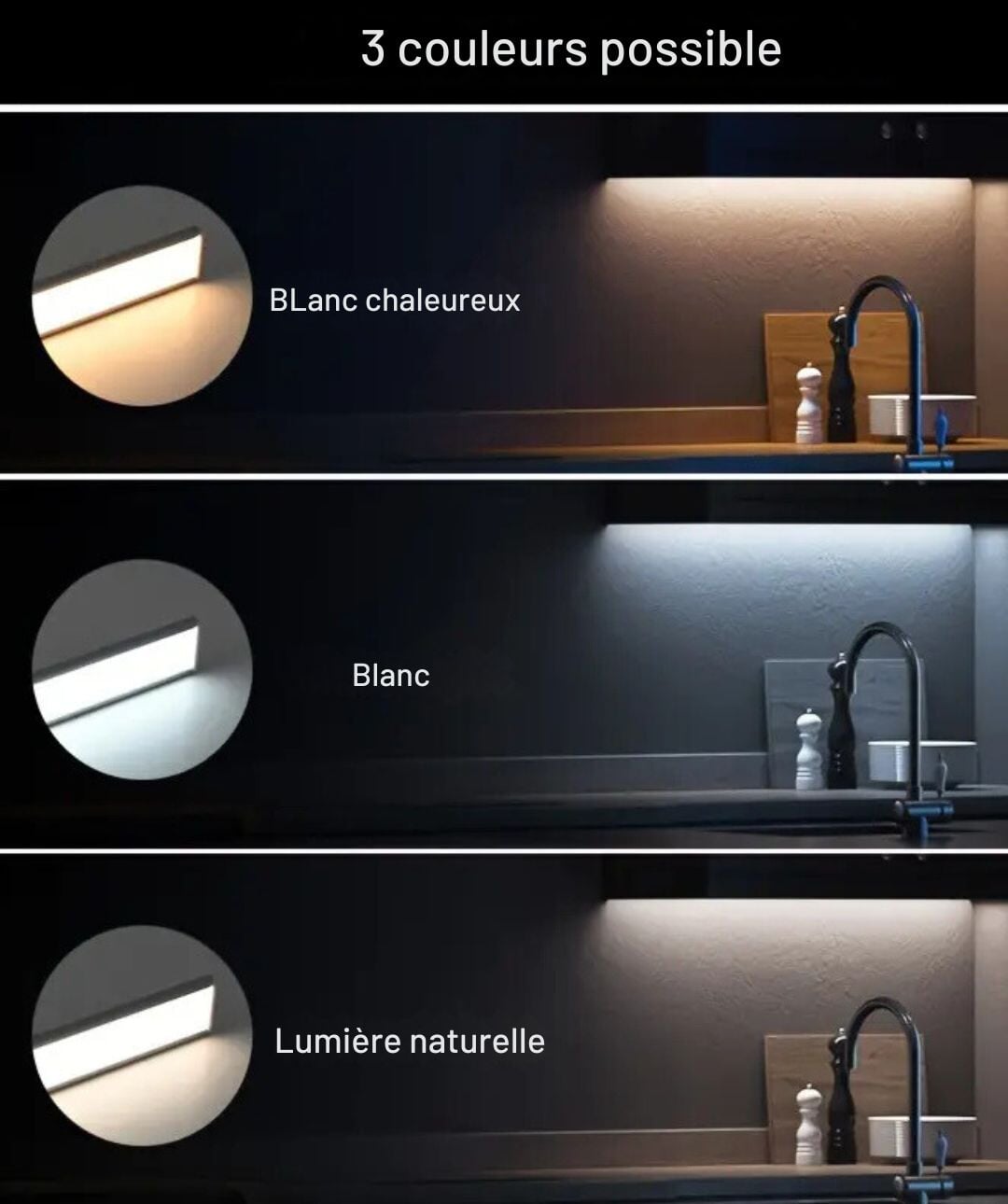 Réglette led cuisine Home & Nature 